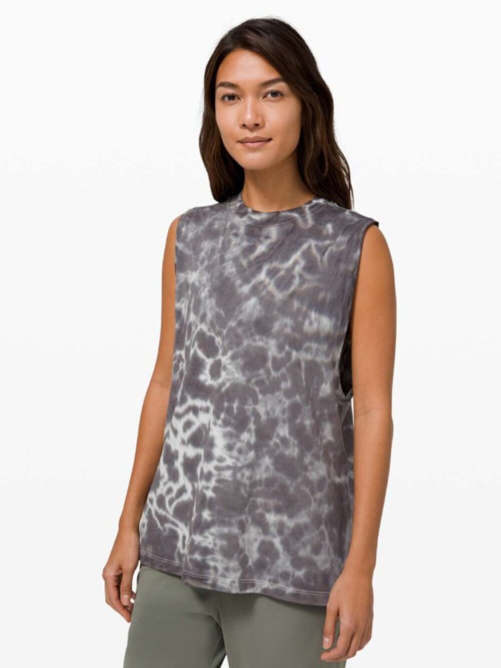 Lululemon All Yours Tank Marble Dye Graphite Grey Tie Dye Size 8 W1CTBS